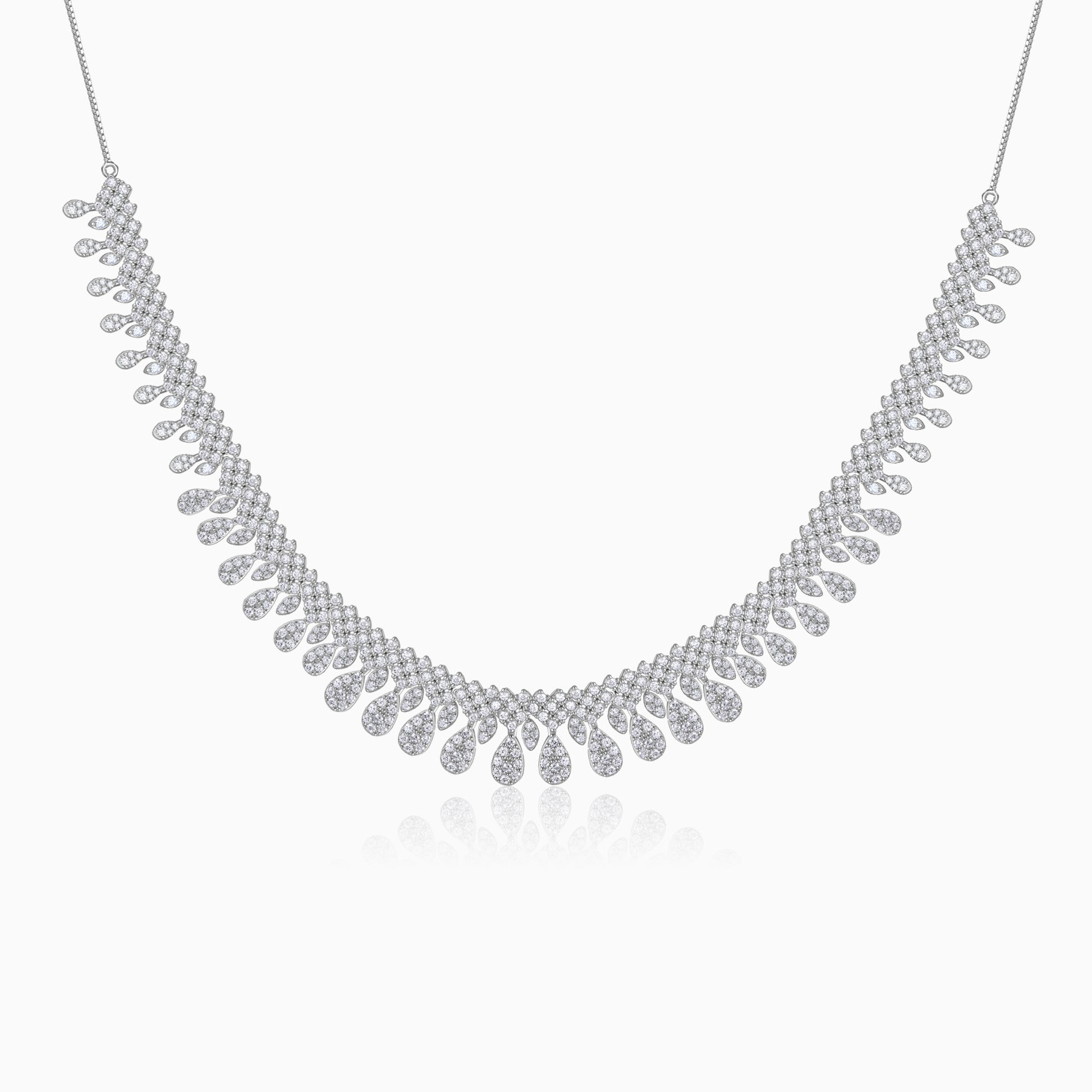 Silver Avalon Pear Necklace