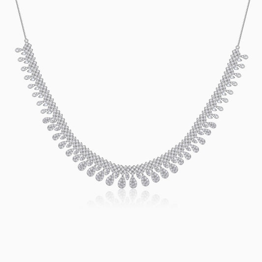 Silver Avalon Pear Necklace