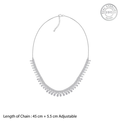 Silver Avalon Pear Necklace