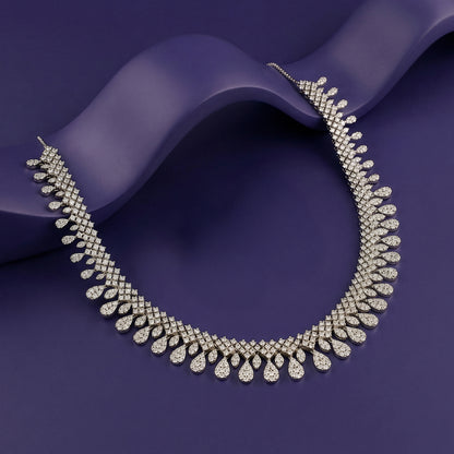 Silver Avalon Pear Necklace