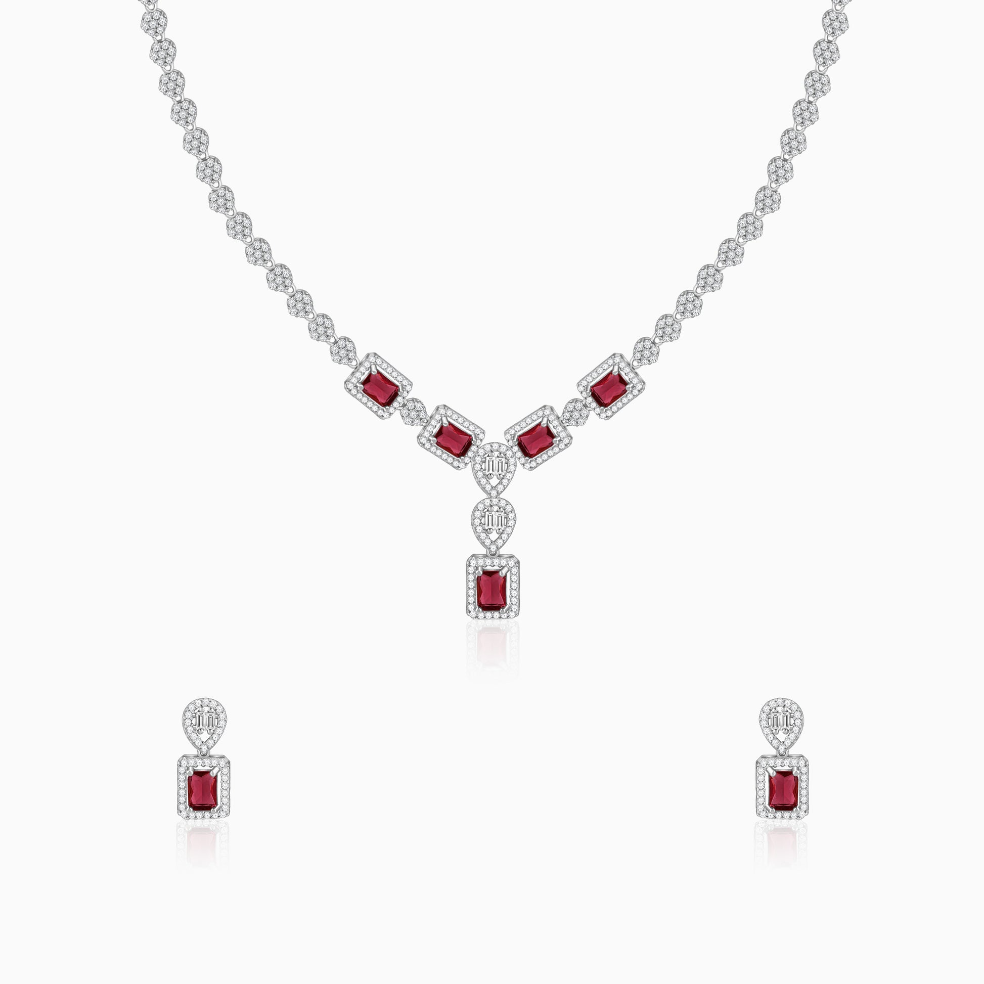 Silver Genovia Pink Set