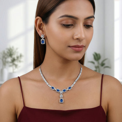 Silver Genovia Blue Set