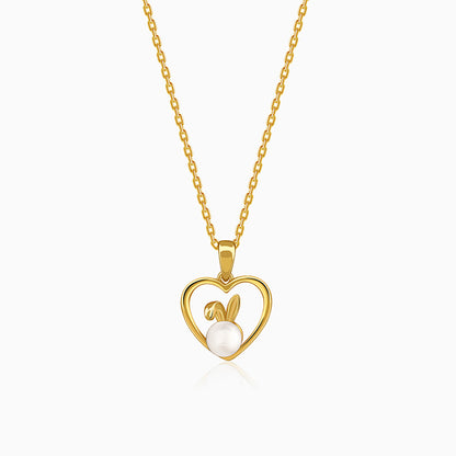 Golden Nicole Pearl Pendant With Link Chain