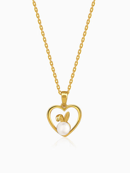Golden Nicole Pearl Pendant With Link Chain