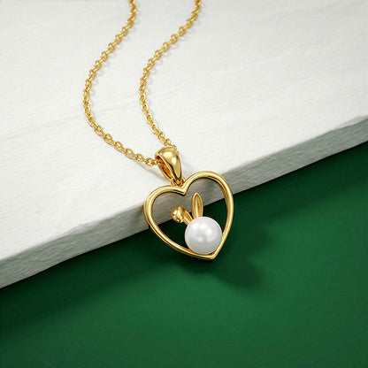 Golden Nicole Pearl Pendant With Link Chain