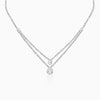 Anushka Sharma Silver Layered Drop necklace
