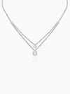 Silver Layered Drop necklace
