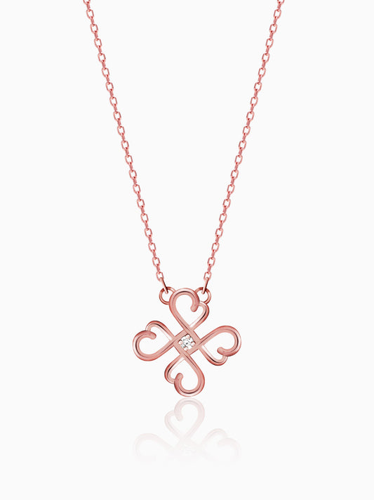 Rose Gold Clover Necklace