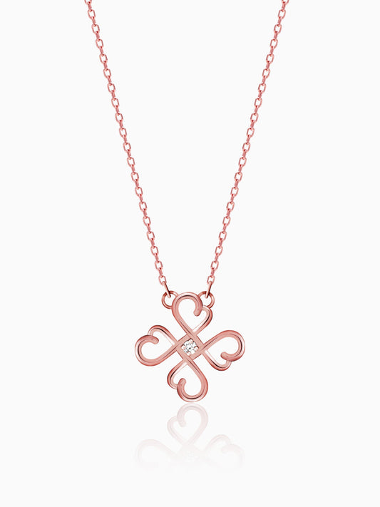 Rose Gold Clover Necklace