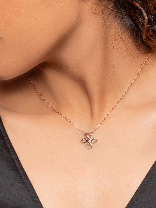 Rose Gold Clover Necklace