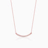 Rose Gold Zircon Arc Necklace