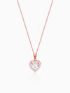 Rose Gold Studded Heart Earrings