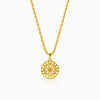Golden Aura Tangle Pendant With Link Chain
