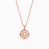 Rose gold Sunpetal Filigree Pendant With Link Chain
