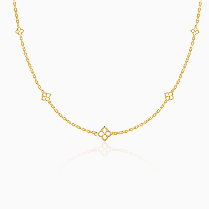 Golden Satin Orbit Necklace