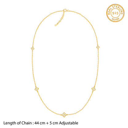 Golden Satin Orbit Necklace