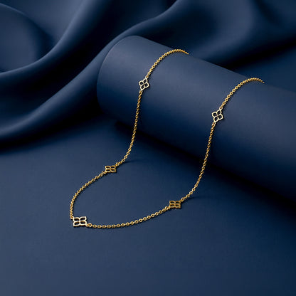 Golden Satin Orbit Necklace