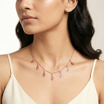 Rose Gold Tropical Charms Necklace