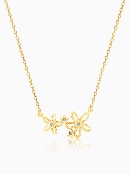 Golden Shimmer Bloom Necklace