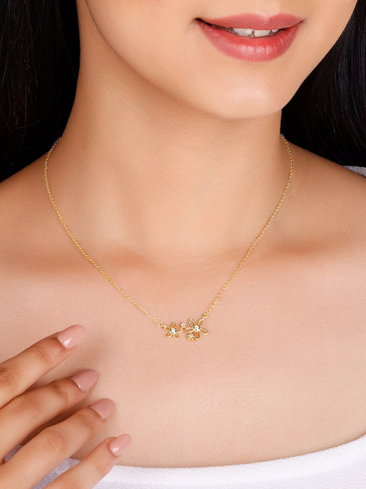Golden Shimmer Bloom Necklace