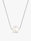 Silver Drops of Pearl Earrings