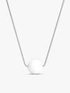Silver White Pearl Moon Necklace