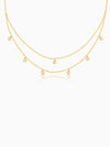 Golden Dual Layer Zircon Necklace