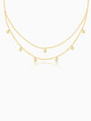 Golden Dual Layer Zircon Necklace