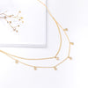 Golden Dual Layer Zircon Necklace