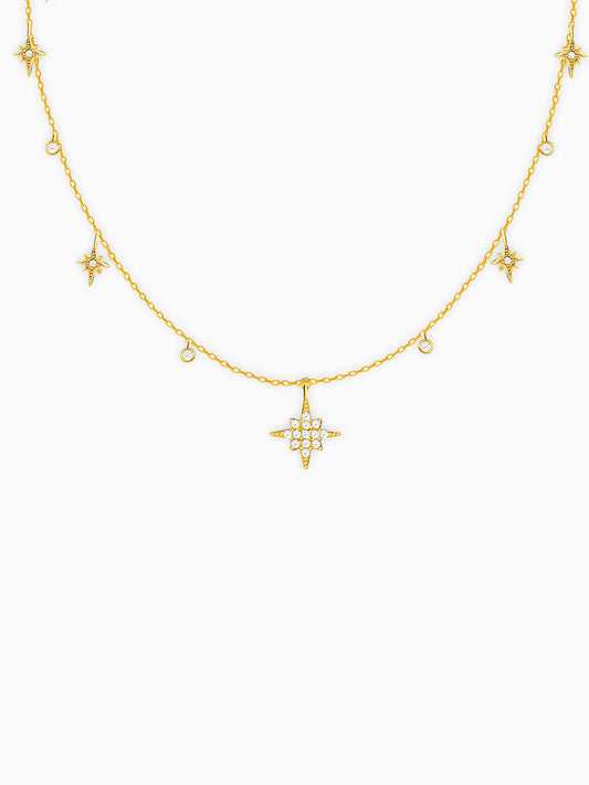 Golden Constellation Drop Necklace