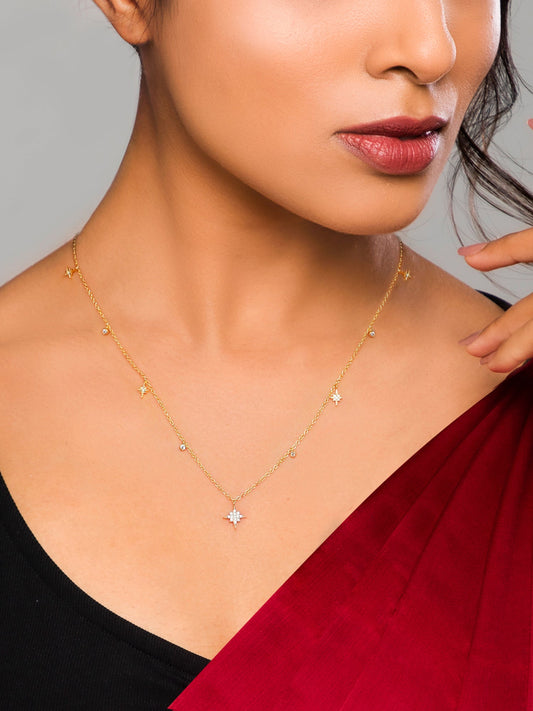 Golden Constellation Drop Necklace