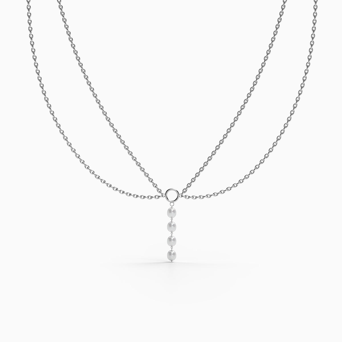 Silver Tony Pearl Necklace