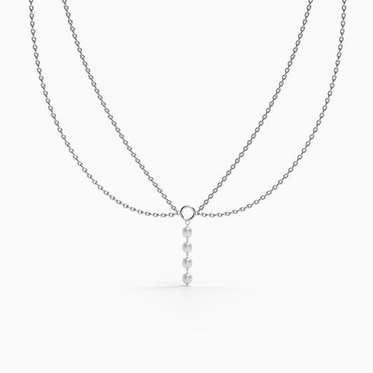 Silver Tony Pearl Necklace