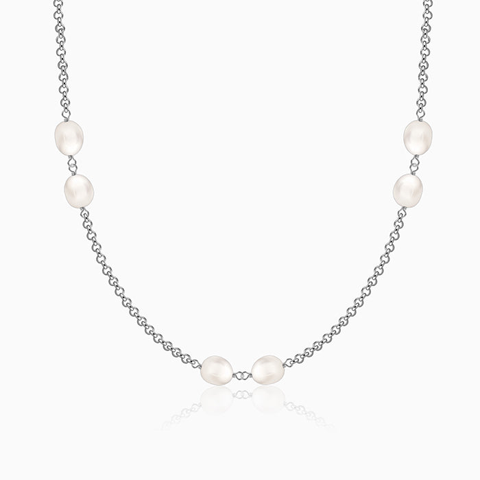 Silver Lana Pearl Necklace