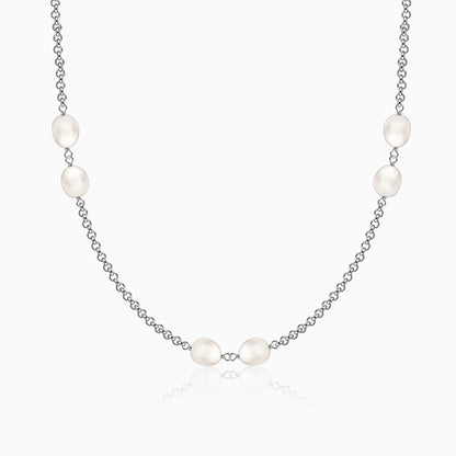 Silver Lana Pearl Necklace