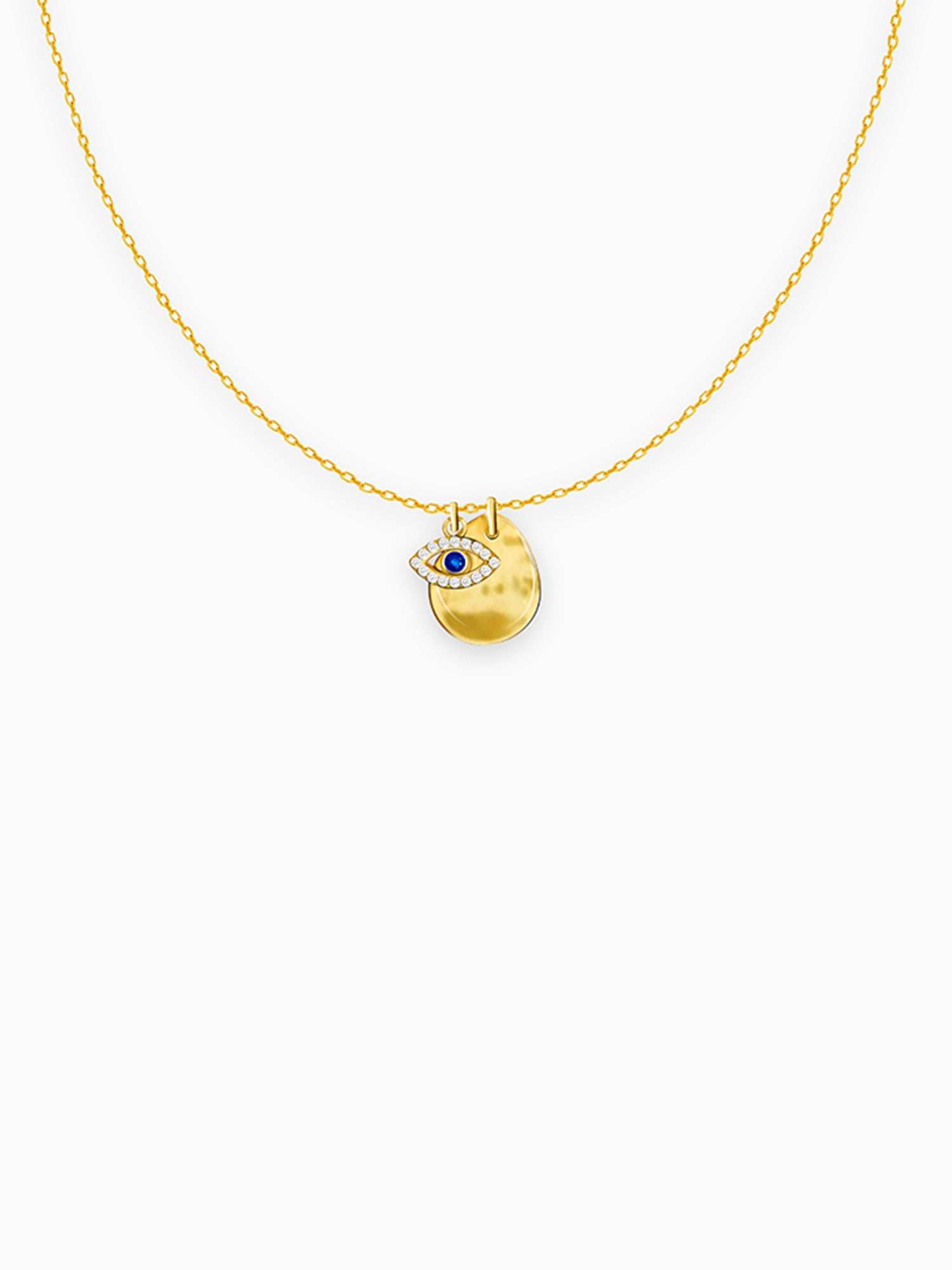 Golden Stare Of Evil Eye Necklace