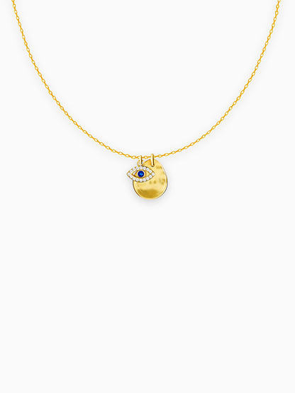 Golden Stare Of Evil Eye Necklace