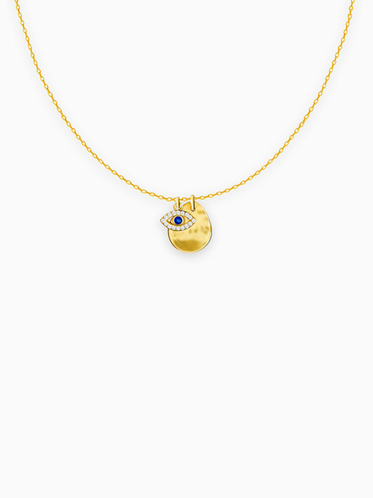 Golden Stare Of Evil Eye Necklace