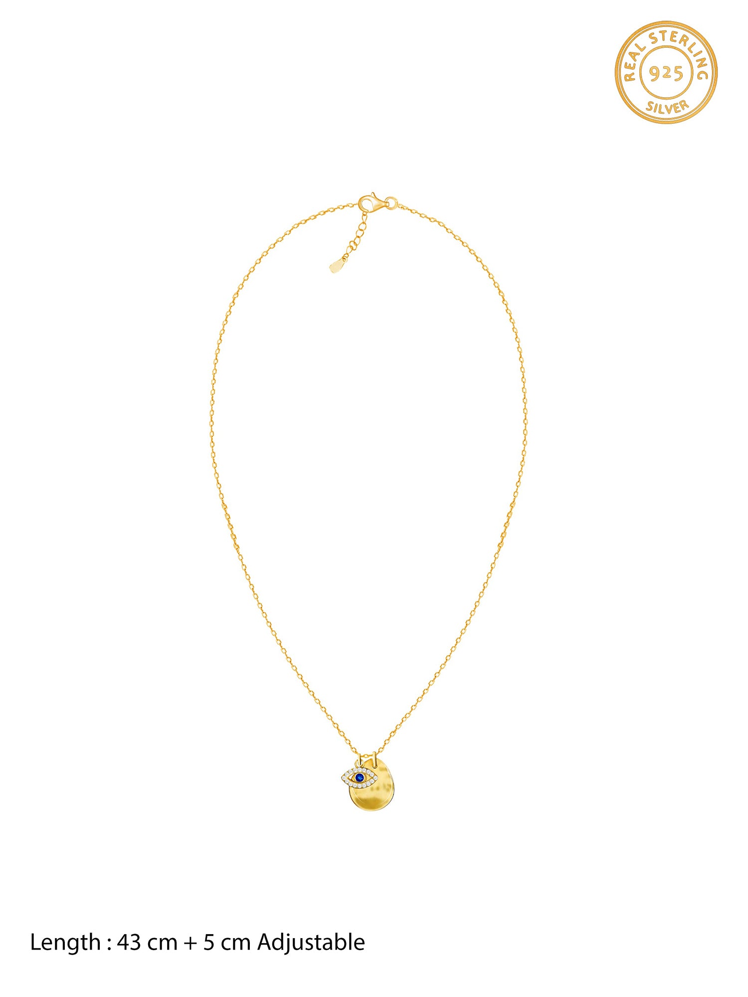 Golden Stare Of Evil Eye Necklace