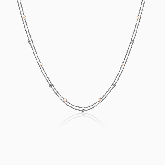 Silver Jenna Layered Pearl Necklace