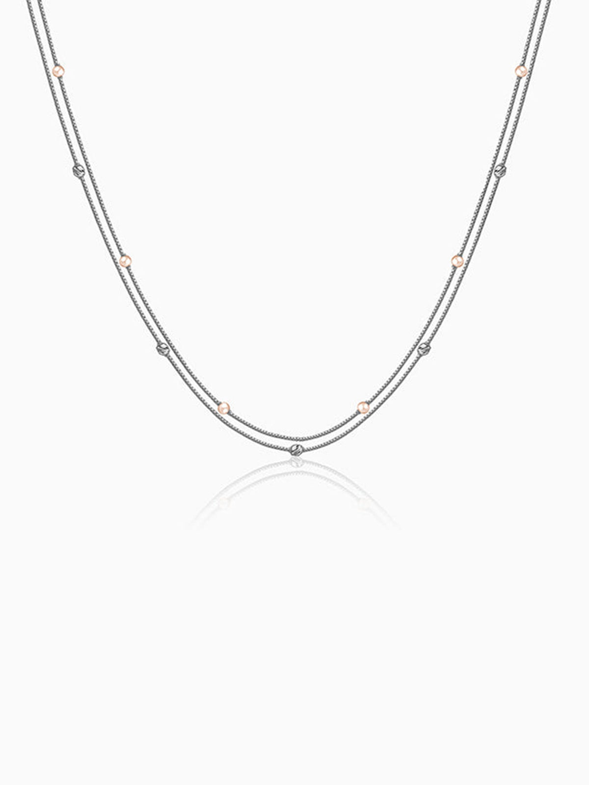 Silver Jenna Layered Pearl Necklace