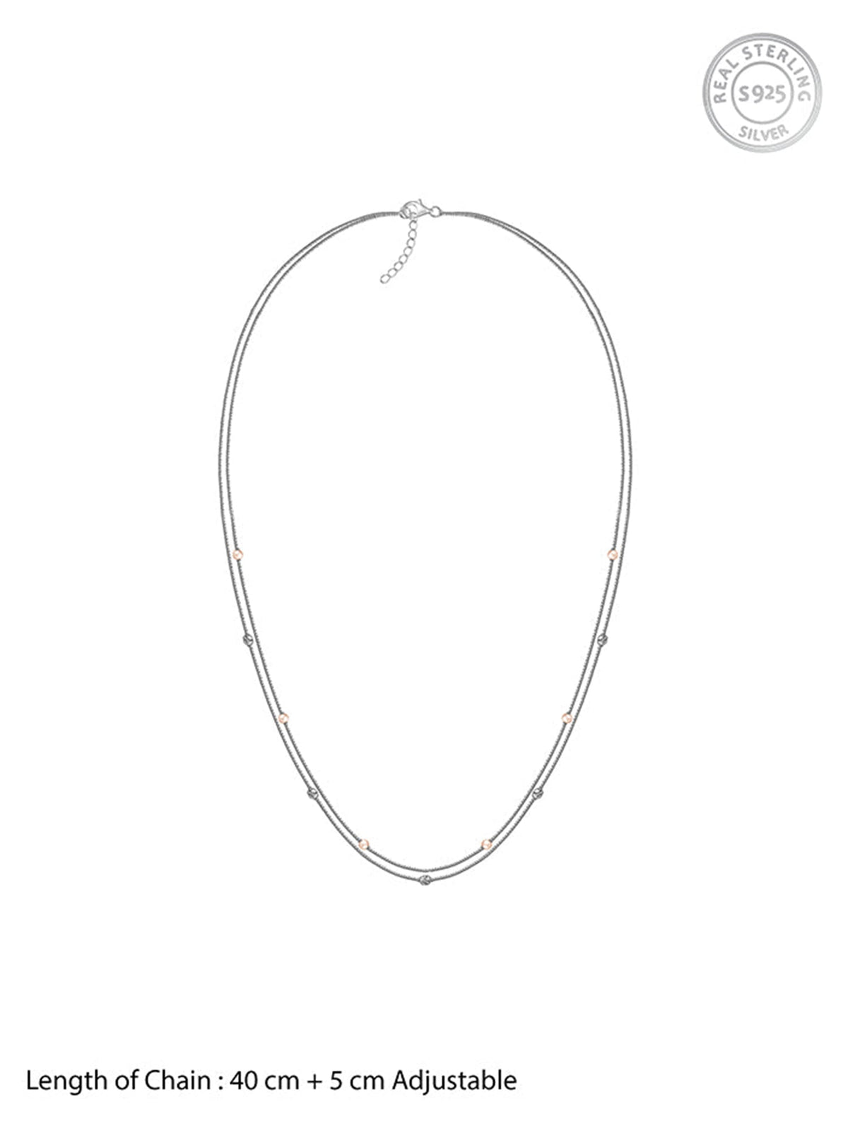 Silver Jenna Layered Pearl Necklace