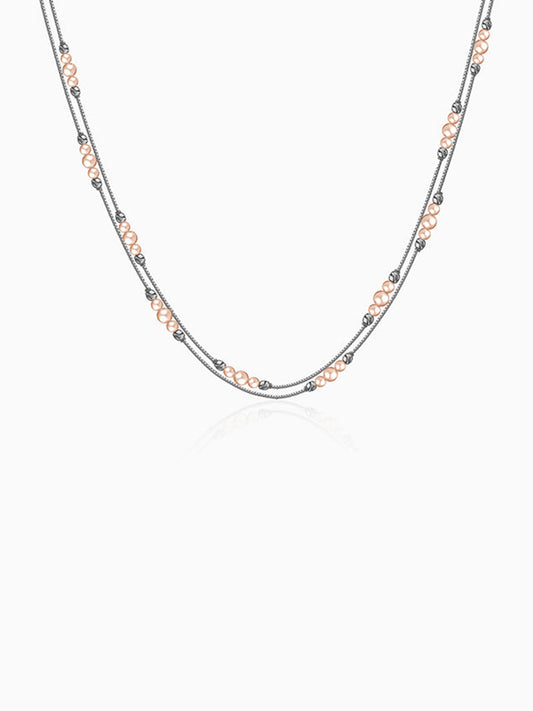 Silver Sandra Layered Pearl Necklace