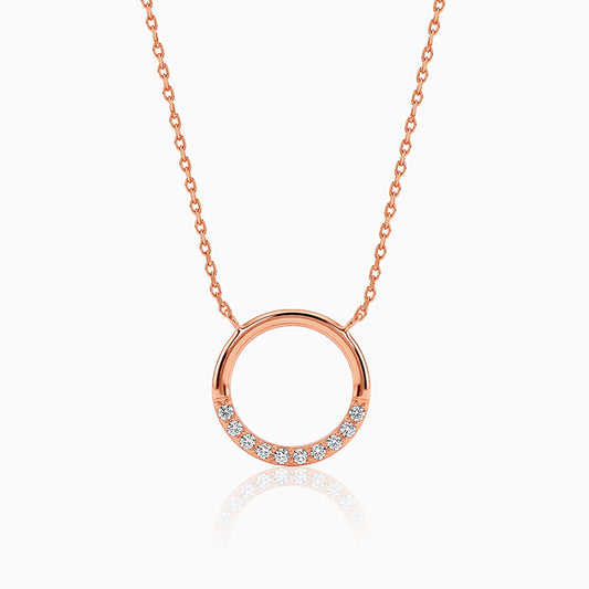 Rose Gold Circle of Shine Necklace
