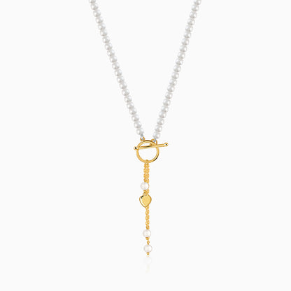 Golden Mila Pearl Necklace