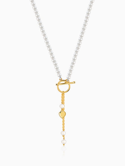 Golden Mila Pearl Necklace