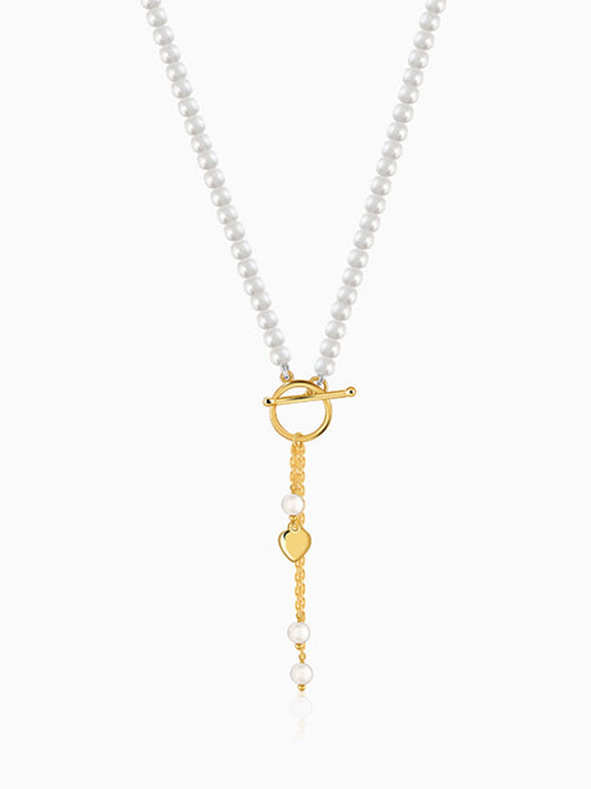 Golden Mila Pearl Necklace