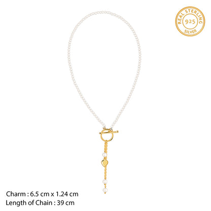 Golden Mila Pearl Necklace