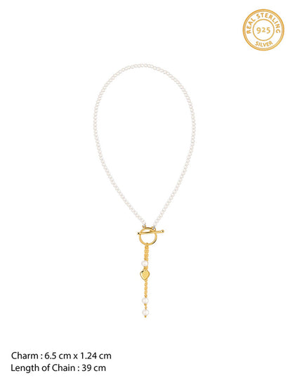 Golden Mila Pearl Necklace