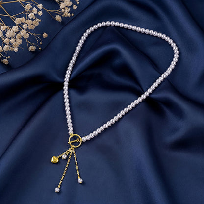 Golden Mila Pearl Necklace